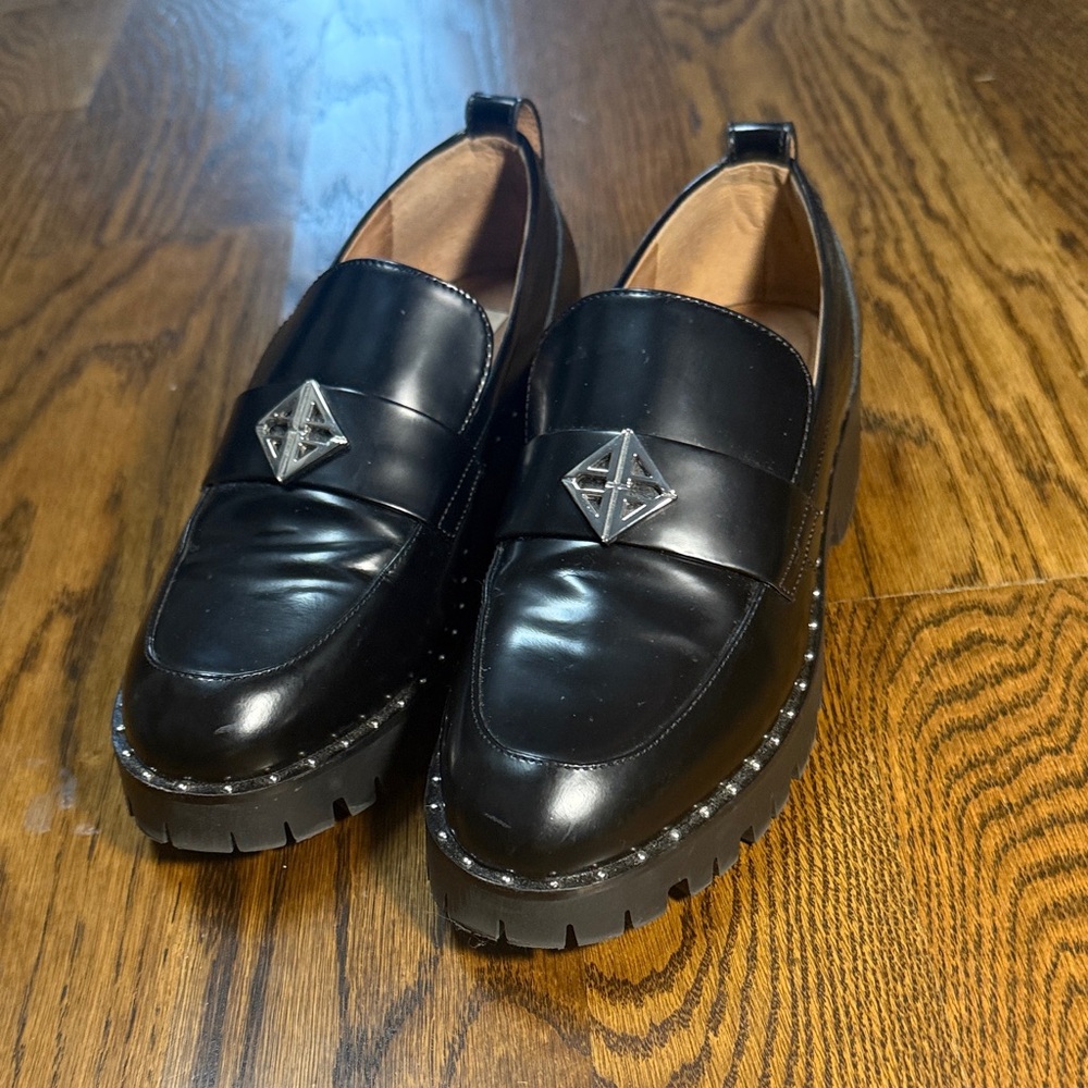 ANTONIO MELANI Shiny Black Loafers